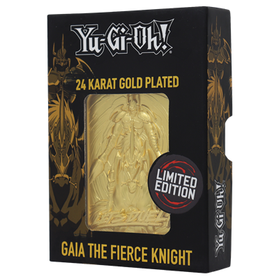 Yu-Gi-Oh! Limited Edition 24K Gold Plated Collectible Gaia The Fierce Knight