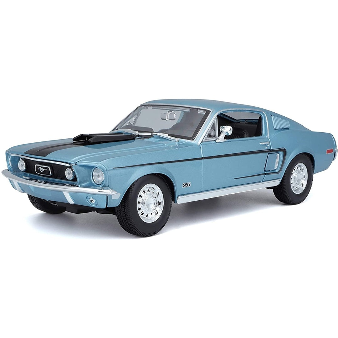 Maisto 1:18 Special Edition 1968 Ford Mustang GT Cobra Jet Blue - 90159077152 - crystallotus.eu