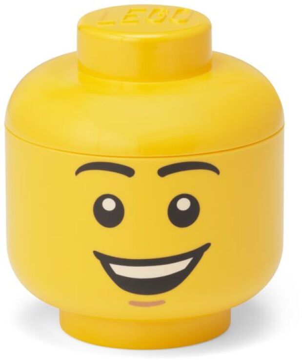 LEGO 40330812 - Κουτί Αποθήκευσης Mini Κεφάλι Happy Boy - 969999048246 - crystallotus.eu