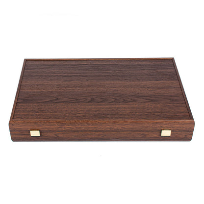 Premium Handcrafted Green Natural Cork Backgammon Set with Oak Wood Checkers 48x60cm (by Manopoulos) (BFF1GRE)
