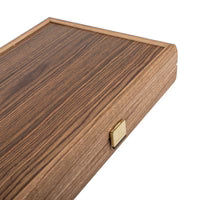 Premium Handcrafted Walnut with Blue Oak Backgammon Set 48x60cm (by Manopoulos)