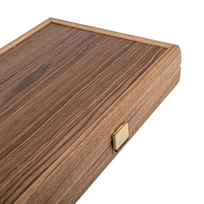 Premium Handcrafted Walnut with Green Oak Backgammon Set 48x60cm (by Manopoulos)