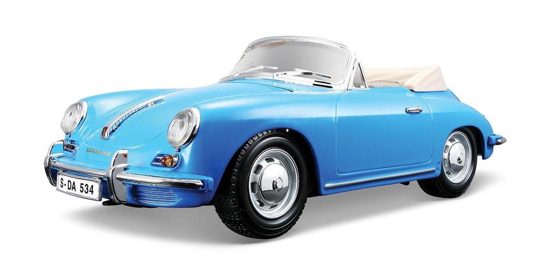 Bburago 1:18 Porsche 356B Cabriolet (1961) Blue - 4893993120253 - crystallotus.eu