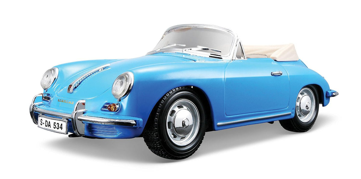 Bburago 1:18 Porsche 356B Cabriolet (1961) Blue - 4893993120253 - crystallotus.eu