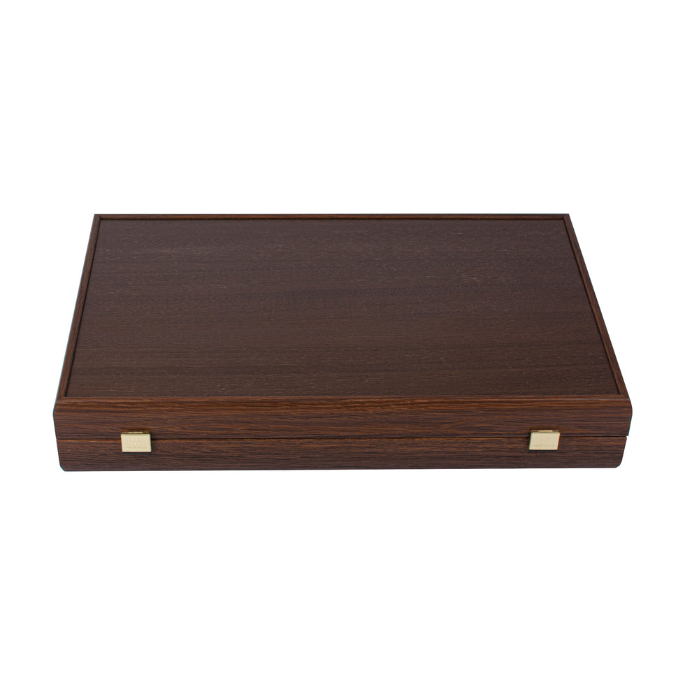 Premium Handcrafted Wenge with Walnut Burl Backgammon Set 48x60cm (by Manopoulos) (BVV1JD)
