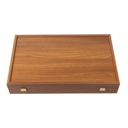 Premium Handcrafted Walnut Replica Wood Backgammon Set with Side Racks 48x60cm (by Manopoulos) (BXL1KK)