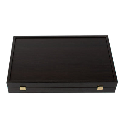 Premium Handcrafted Wenge Replica Wood Backgammon Set with Side Racks 48x60cm (by Manopoulos) (BXL1VV)