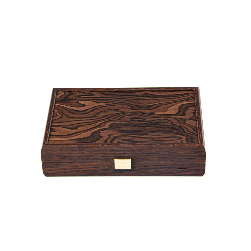 Luxury Plastic-Coated Playing Cards in California Walnut Burl Wooden Case 24 x 17cm (by Manopoulos) (CVE20U)