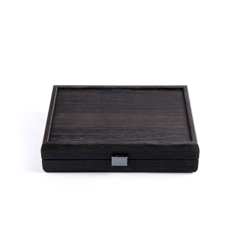 Luxury Plastic-Coated Playing Cards in Black Wooden Case 24 x 17cm (by Manopoulos) (CXL10)