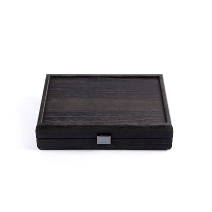 Luxury Plastic-Coated Playing Cards in Black Wooden Case 24 x 17cm (by Manopoulos) (CXL10)