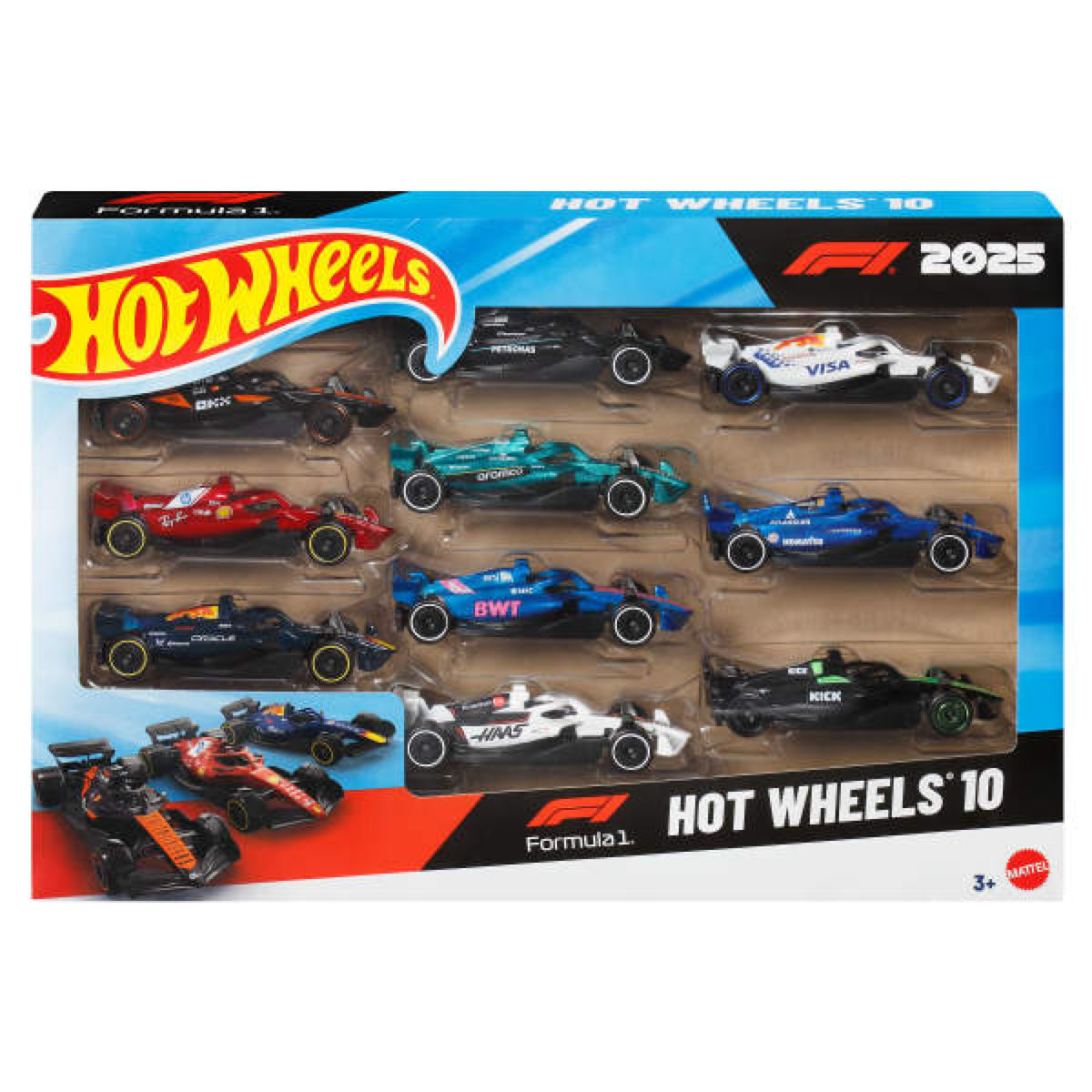 Mattel - Hot Wheels  Αυτοκινητάκια F1 - Σετ Των 10 (JMM24) - 194735380831 - crystallotus.eu