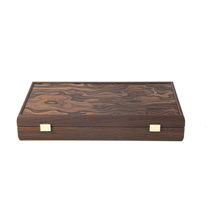 Luxury Poker Set in Dark Walnut Wooden Handcrafted Case with Californian Burl Veneer (by Manopoulos) (PVE20.300U)