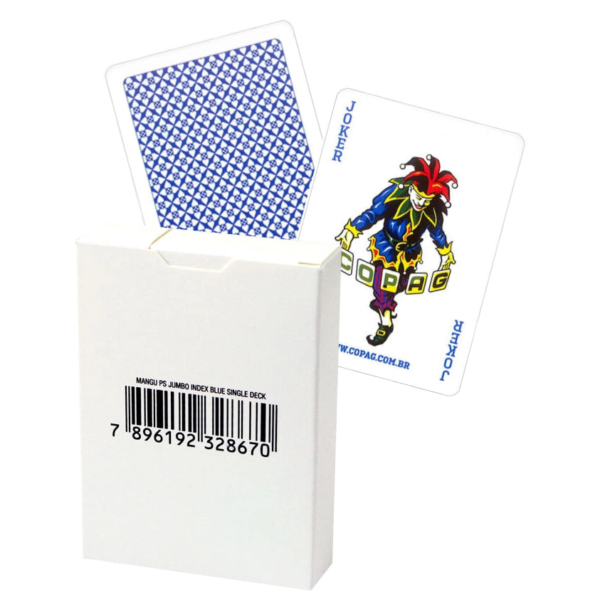 Copag - 4 Corner Jumbo Poker Cards in White Box (Blue Color)