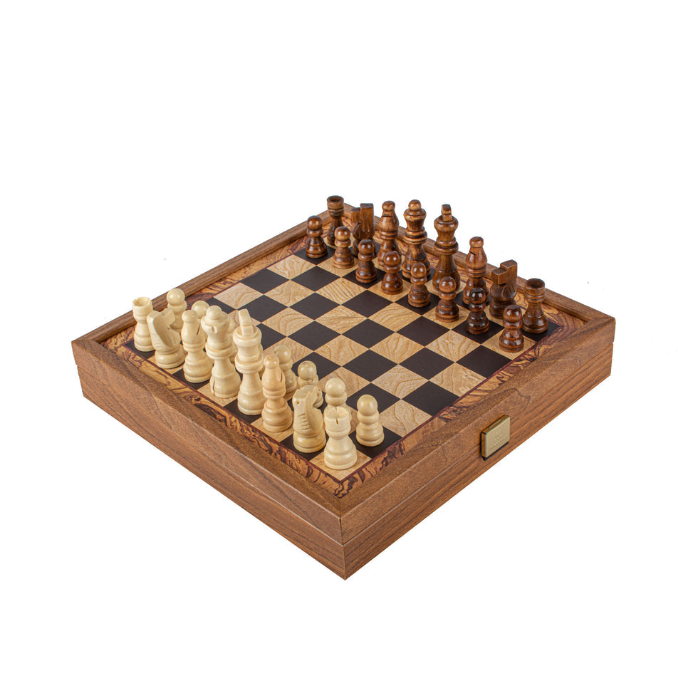 Traditional Style 2-in-1 Combo Game Set: Chess &amp; Backgammon 27 x 27cm (by Manopoulos) (STP28P)