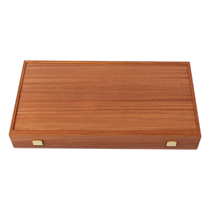 Handcrafted Mahogany &amp; Olive Wood Backgammon Set - Elegant Marquetry Design Large 48x52cm (by Manopoulos) (TM1E)