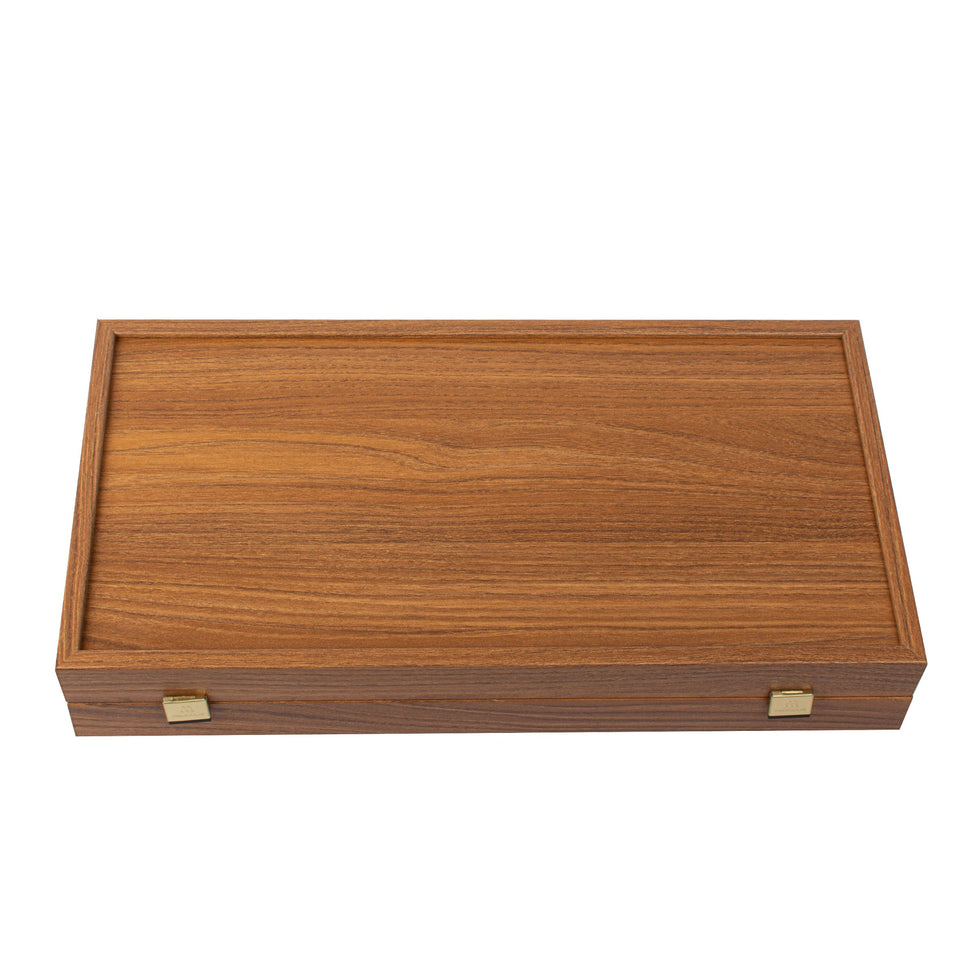 Handcrafted Backgammon Set Walnut Replica Wood Large 48x52cm (by Manopoulos) (TXL1KK)