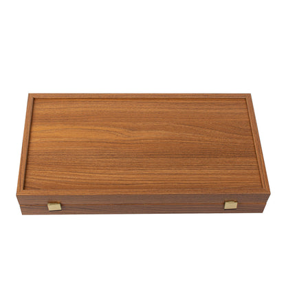 Handcrafted Backgammon Set Walnut Replica Wood Large 48x52cm (by Manopoulos) (TXL1KK)