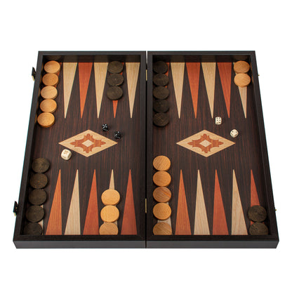 Handcrafted Backgammon Set Wenge Replica Wood Large 48x52cm (by Manopoulos) (TXL1VV)