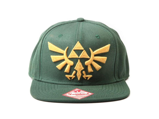 The Legend of Zelda Snap Back Baseball Cap Embroided Gold Logo (One Color)