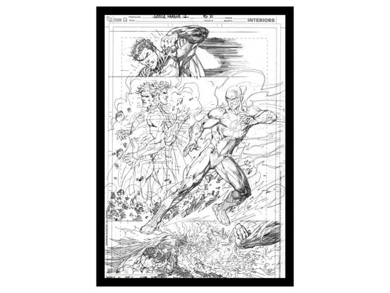DC Comics Art Print Superman &amp; Flash Comic Book Art Print 42 x 30 cm
