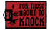 AC/DC Doormat For Those About To Knock 40 x 57 cm - 5050293851280 - CrystalLotus.eu