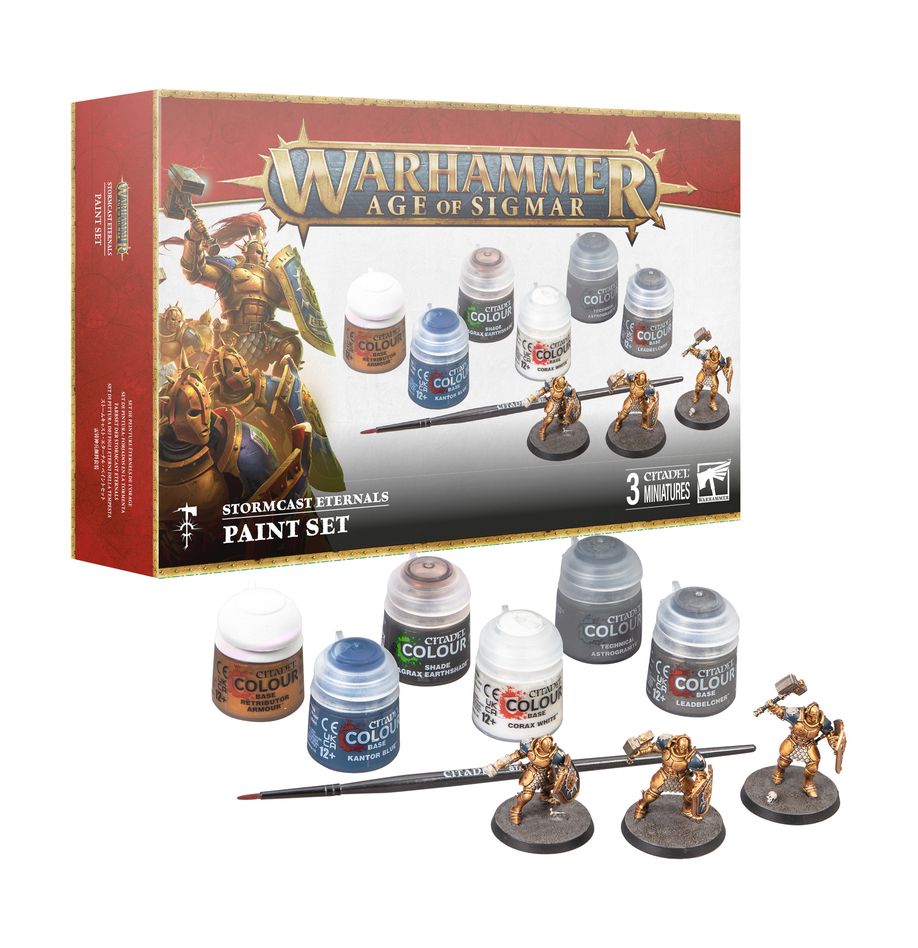 Age of Sigmar - Stormcast Eternals + Paint Set (English) (60 - 10) - 5011921219322 - Crystal Lotus