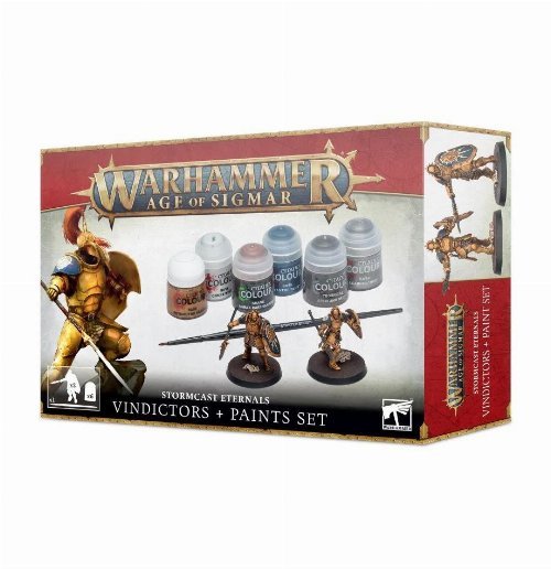 Age of Sigmar - Stormcast Eternals: Vindictors + Paint Set (60 - 10) - 5011921191949 - Crystal Lotus