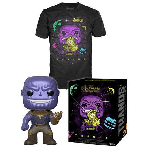 Avengers Infinity War POP! &amp; Tee Box Thanos Size L - 889698334563 - CrystalLotus.eu