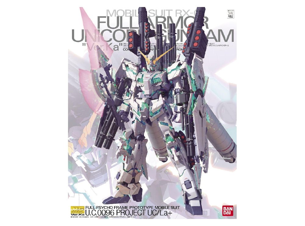 Bandai RX - 0 Full Armor Unicorn Gundam Ver.Ka 1/100 Master Grade - 4573102615893 - Crystal Lotus