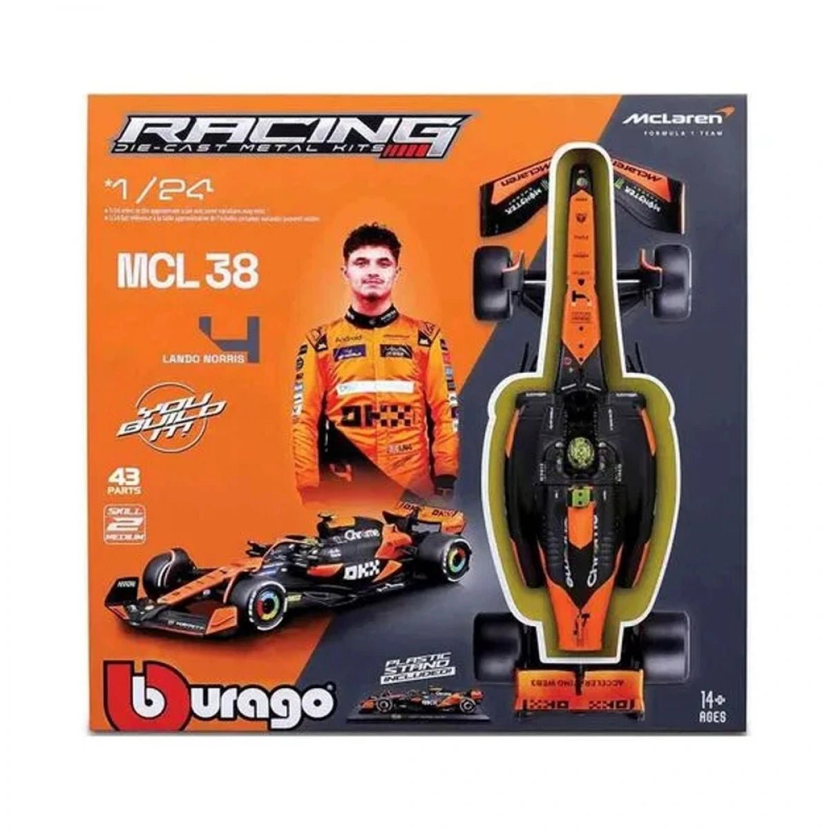 Bburago 1:24 F1 KIT McLaren Team MCL38 2024 (