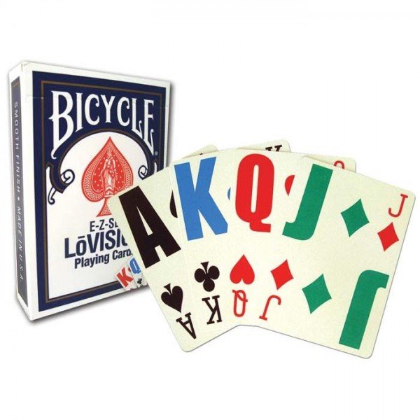 Bicycle - E - Z - SEE LōVision Playing Cards (Blue Color) - 073854001257 - Crystal Lotus