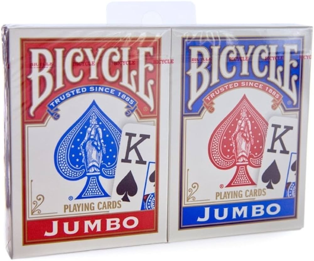 Bicycle Rider Back Jumbo Index 2 - Pack Red &amp; Blue - 073854600887 - CrystalLotus.eu