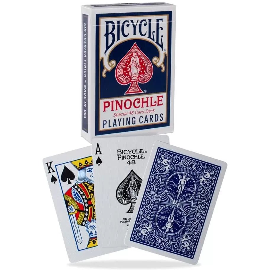 Bicycle Rider Back Pinochle Standard Index 48 Card Deck Blue - 073854000489 - CrystalLotus.eu