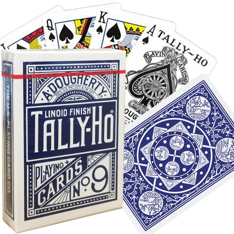 Bicycle: Tally - Ho Standard Index - Fan Back (Blue) - 073854000090 - Crystal Lotus
