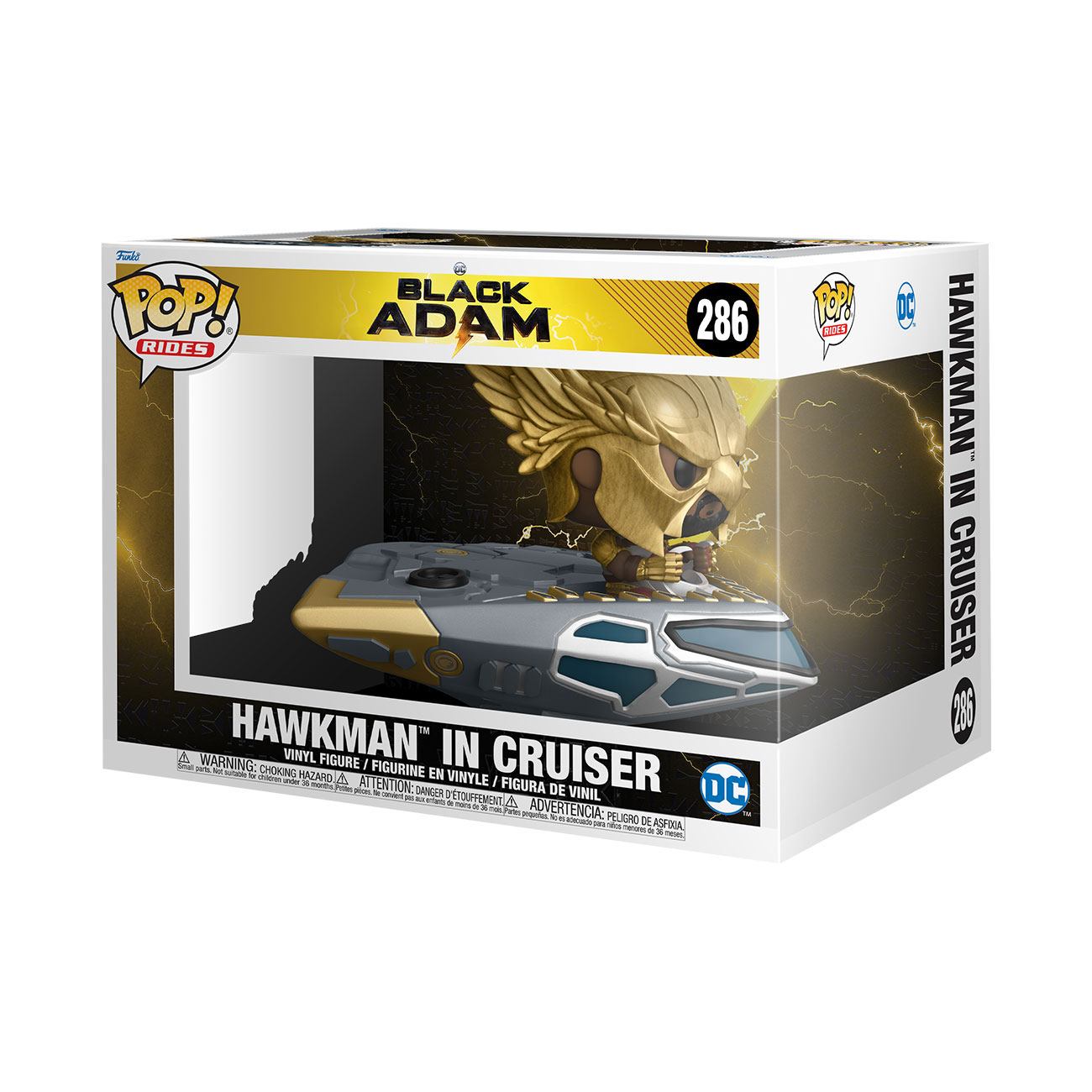 Black Adam POP! Rides Super Deluxe Vinyl Figure Hawkman in Cruiser 15 cm - 889698641951 - CrystalLotus.eu