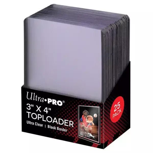 Black Border Toploaders 3&quot;x4&quot; (63x88mm) 25pcs - 074427811587 - CrystalLotus.eu