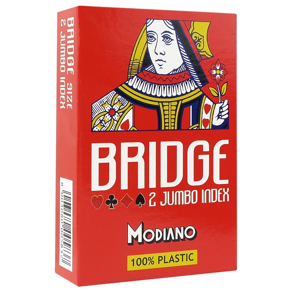 Bridge 100% Plastic 2 Jumbo Index Red - 8003080005837 - CrystalLotus.eu