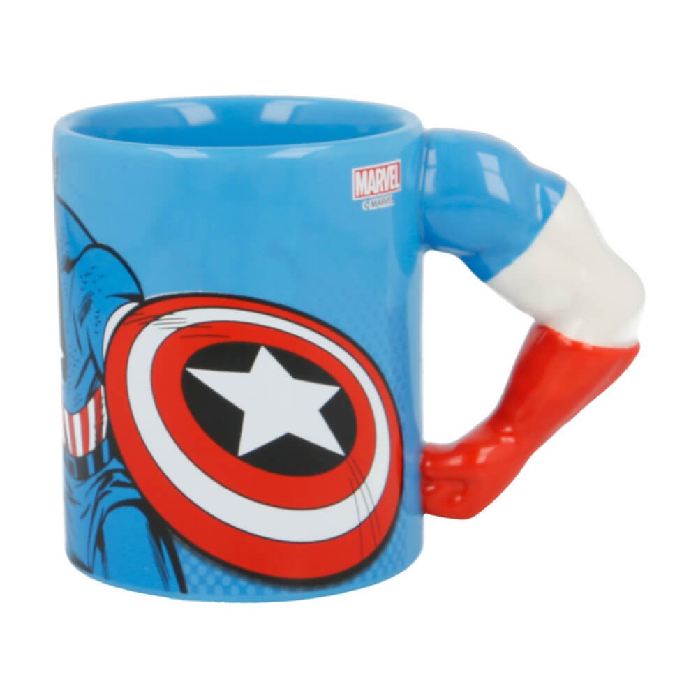 Captain America Ceramic Dolomite 3d Arm Mug 11 Oz - 8412497900657 - CrystalLotus.eu