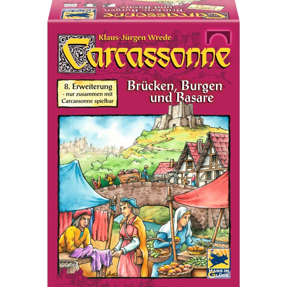 Carcassonne 8 - Erweiterung, Brücken, Burgen und Basare (German Version) - 4001504482015 - CrystalLotus.eu