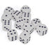 Chessex 16mm d6 with pips Dice Blocks (12 Dice) - Frosted Clear w/black - 601982025113 - CrystalLotus.eu