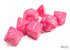 Chessex CHX25444 - Opaque Pink/White Polyhedral 7-Dice Set - 601982010126 - Crystal Lotus