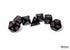 Chessex CHX25448 - Opaque Black/Pink Polyhedral 7-Dice Set - 601982044695 - Crystal Lotus