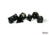 Chessex CHX25458 - Opaque Black/Green Polyhedral 7-Dice Set - 601982044541 - Crystal Lotus