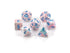 Chessex Festive Polyhedral 7 - Die Set - Pop Art w/blue - 601982012342 - CrystalLotus.eu