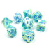 Chessex Festive Polyhedral Garden/blue 7 - Die Set - 601982036195 - CrystalLotus.eu