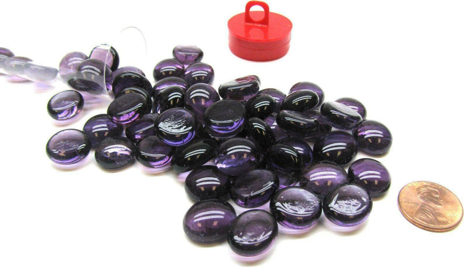 Chessex Gaming Glass Stones in Tube - Violet (40) - 601982000349 - CrystalLotus.eu