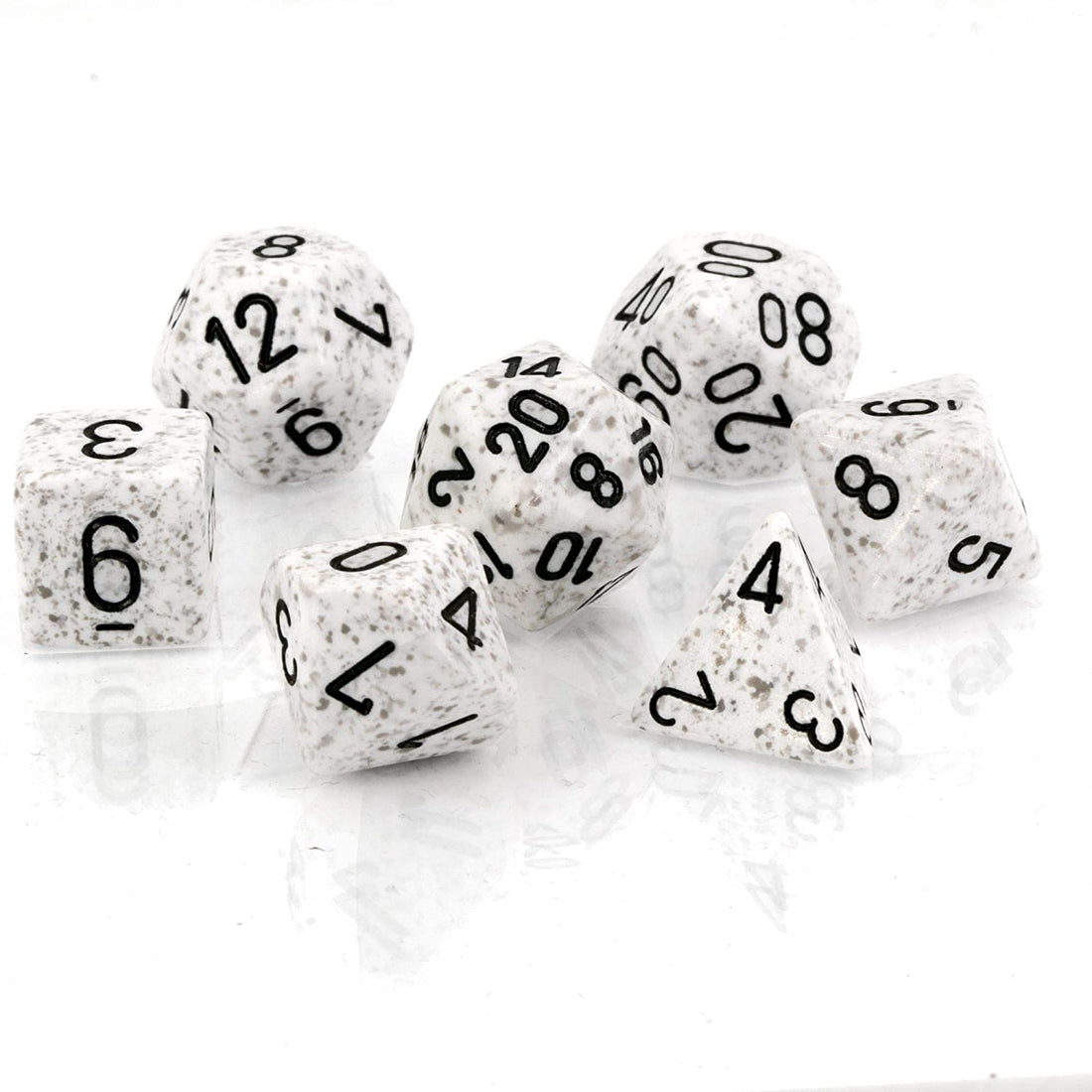 Chessex Speckled Polyhedral 7 - Die Set - Arctic Camo - 601982021030 - CrystalLotus.eu