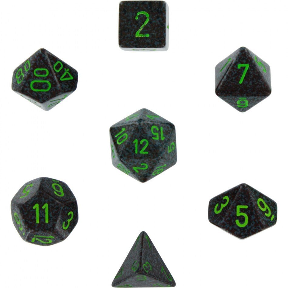 Chessex Speckled Polyhedral 7 - Die Set - Earth - 601982021023 - CrystalLotus.eu