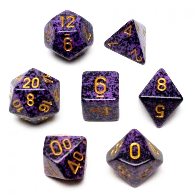 Chessex Speckled Polyhedral 7 - Die Set - Hurricane - 601982021061 - CrystalLotus.eu