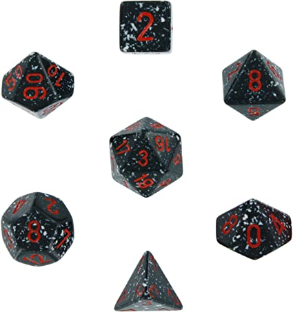 Chessex Speckled Polyhedral 7 - Die Set - Space - 601982021016 - CrystalLotus.eu